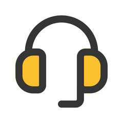 customer service outline color icon