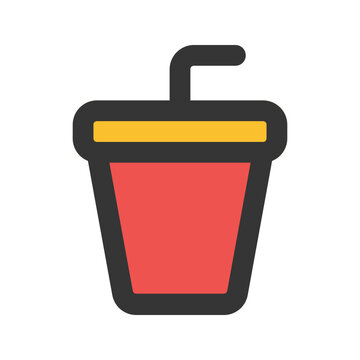 recommend clip art: drink outline color icon