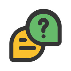 question outline color icon