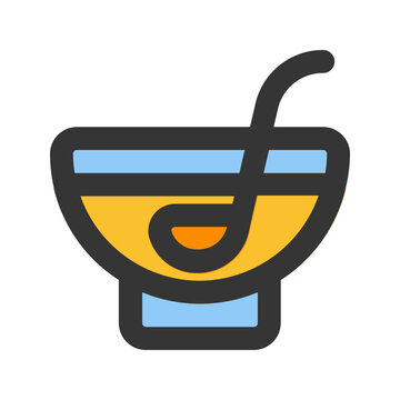 recommend clip art: punch bowl outline color icon