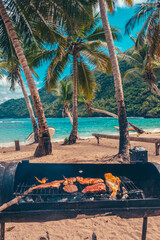 Caribbean beach in the paradise
