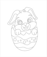 Easter coloring page for kids