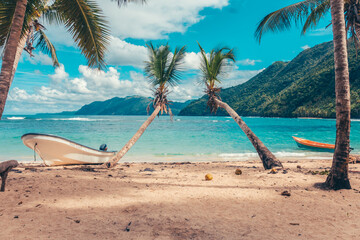 Caribbean beach in the paradise