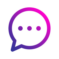 chat bubble gradient icon