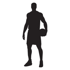 basketball silhouette vector isolated black on white background
