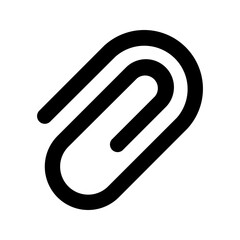 paper clip outline color icon