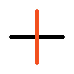 plus outline color icon