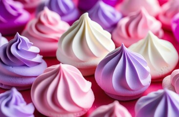 Obraz na płótnie Canvas close up of pink marshmallows
