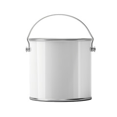 A blank metal paint can isolated on transparent background, png