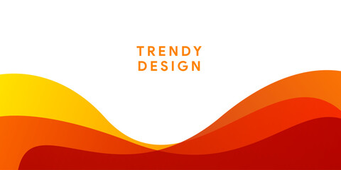 Abstract modern colorful gradient orange yellow curve background