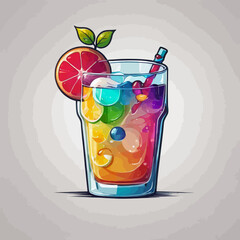 Cute Drink Cartoon Design Very Cool	
