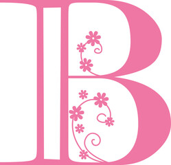 pink letter B
