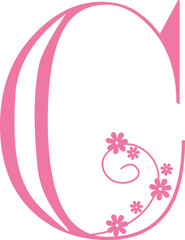 Pink letter C