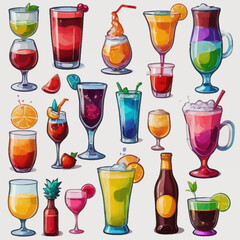 Cute Drink Cartoon Design Very Cool