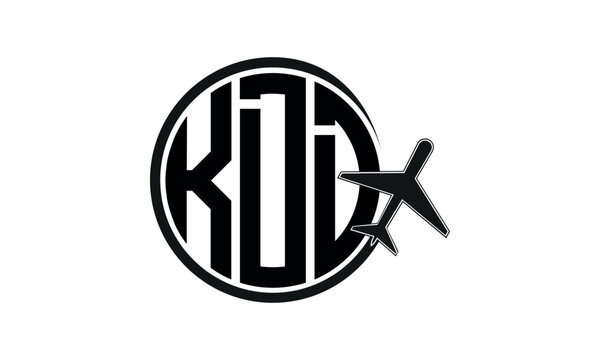 KDD three initial letter circle tour & travel agency logo design vector template. hajj Umrah agency, abstract, wordmark, business, monogram, minimalist, brand, company, flat, tourism agency, tourist