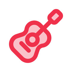 guitar outline fill icon