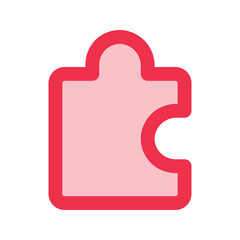 puzzle outline fill icon