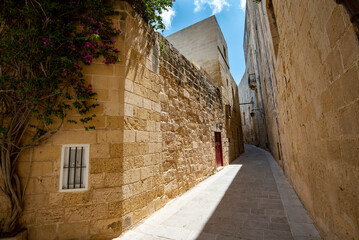 Pedestrian Alley in Mdina Old City - Malta