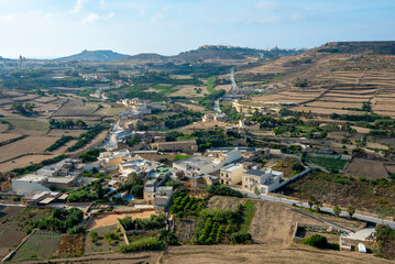 Fototapeta na wymiar Agricultural Fields on Gozo Island - Malta