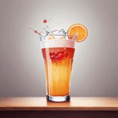 Cute Drink Cartoon Design Very Cool