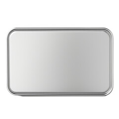A blank metal tin isolated on transparent background, png