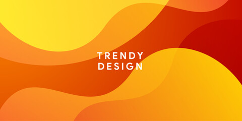 Abstract modern colorful gradient orange yellow curve background