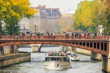 Bridge over the Seine river in Paris, France