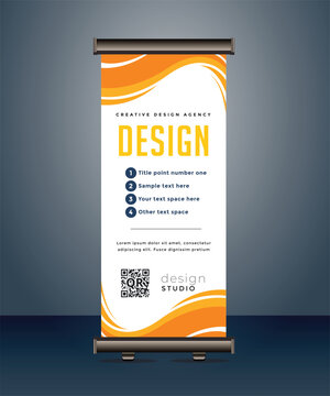 vector corporate business roll up banner standee pull up banner x banner template design 