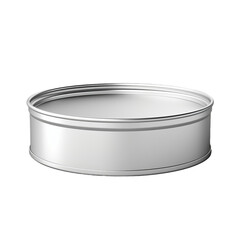 Isolated metal tin can on transparent background