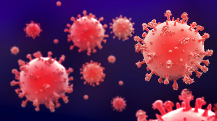 3D model of the Influenza virus