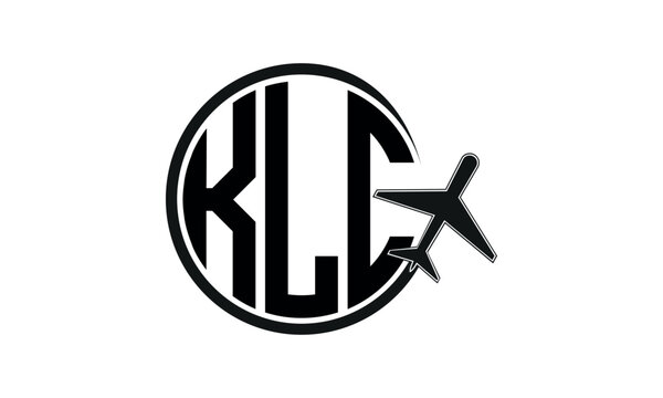 KLC three initial letter circle tour & travel agency logo design vector template. hajj Umrah agency, abstract, wordmark, business, monogram, minimalist, brand, company, flat, tourism agency, tourist