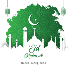 beautiful islamic festival eid mubarak background
