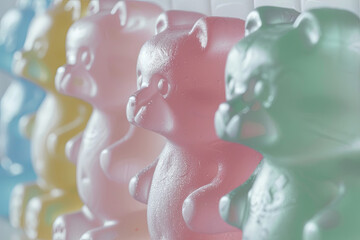 Texture of gummy bears