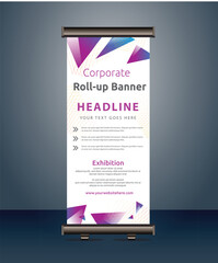 vector corporate business roll up banner standee pull up banner x banner template design 