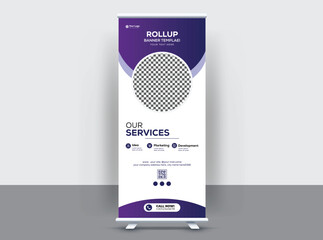 roll up x stand banner design template layout