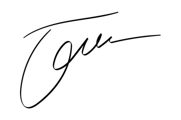 Fake handwritten Autograph sample. Hand drawn fictitious Signatures, examples of documents, certificates and contracts