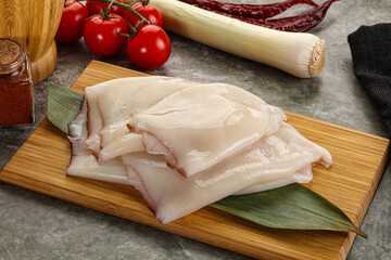 Fresh raw squid for cooking