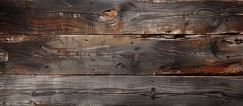 This image shows a close-up view of a wooden wall with peeling paint. The weathered surface reveals layers of history and adds a vintage charm to the texture.