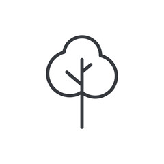 Natural Tree Vector Icon isolated on white background