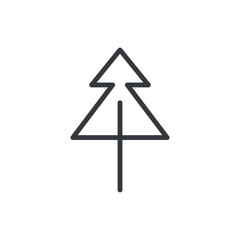 Tree outline icon vector illustration