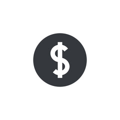 Money Icon, Dollar sign icon. Money coin flat icon usd pictogram finance icon.