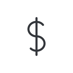 Money Icon, Dollar sign icon. Money coin flat icon usd pictogram finance icon.