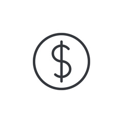 Money Icon, United States Dollar sign vector. Dollar sign icon