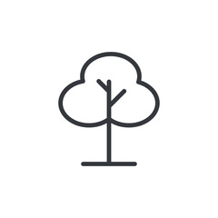 Tree Icon vector art isolated on white background