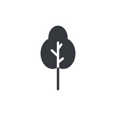 Tree symbol vector illustration, Tree black icon isolated on white background