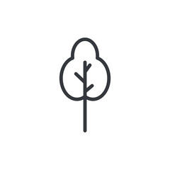 Natural Tree Vector Icon isolated on white background