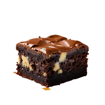 Brownies image isolated on a transparent background PNG photo