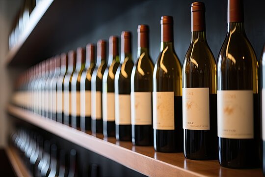 photo of bottles of wine lined up