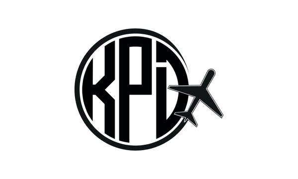 KPD three initial letter circle tour & travel agency logo design vector template. hajj Umrah agency, abstract, wordmark, business, monogram, minimalist, brand, company, flat, tourism agency, tourist