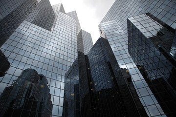 Fototapeta premium Banque National de Paris building - McGill College Avenue - Montreal - Quebec - Canada
